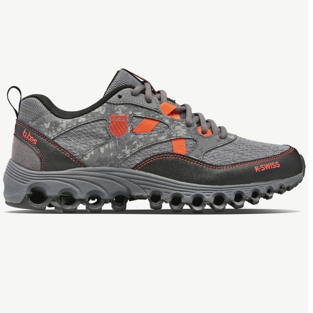 K-SWISS TUBES TRAIL 200 Sneakers - Size 5Y - Gray / Orange / Camo